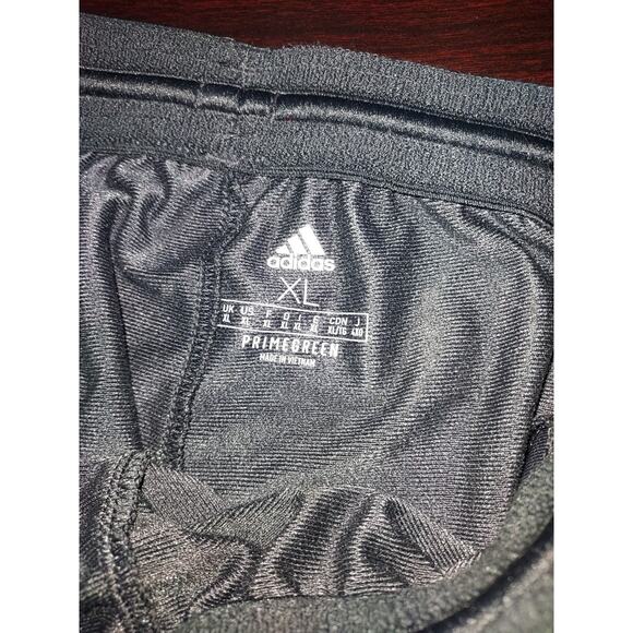 Adidas 3 Stripe Men's XL Sweatpants Straight Leg Athletic Zippered Ankles Gray - Picture 10 of 11